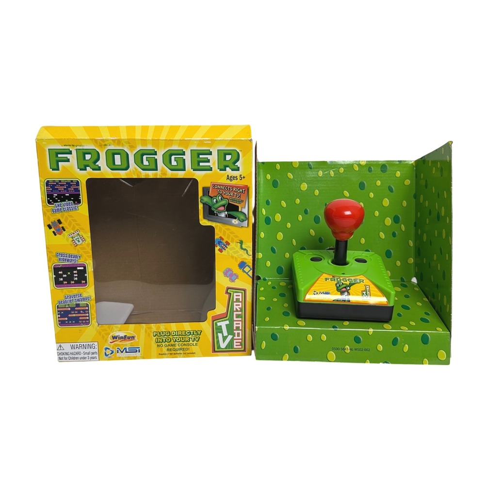 MSI Entertainment Frogger TV Arcade Plug and Play Video Game Retro Joystick - Picture 1 of 6